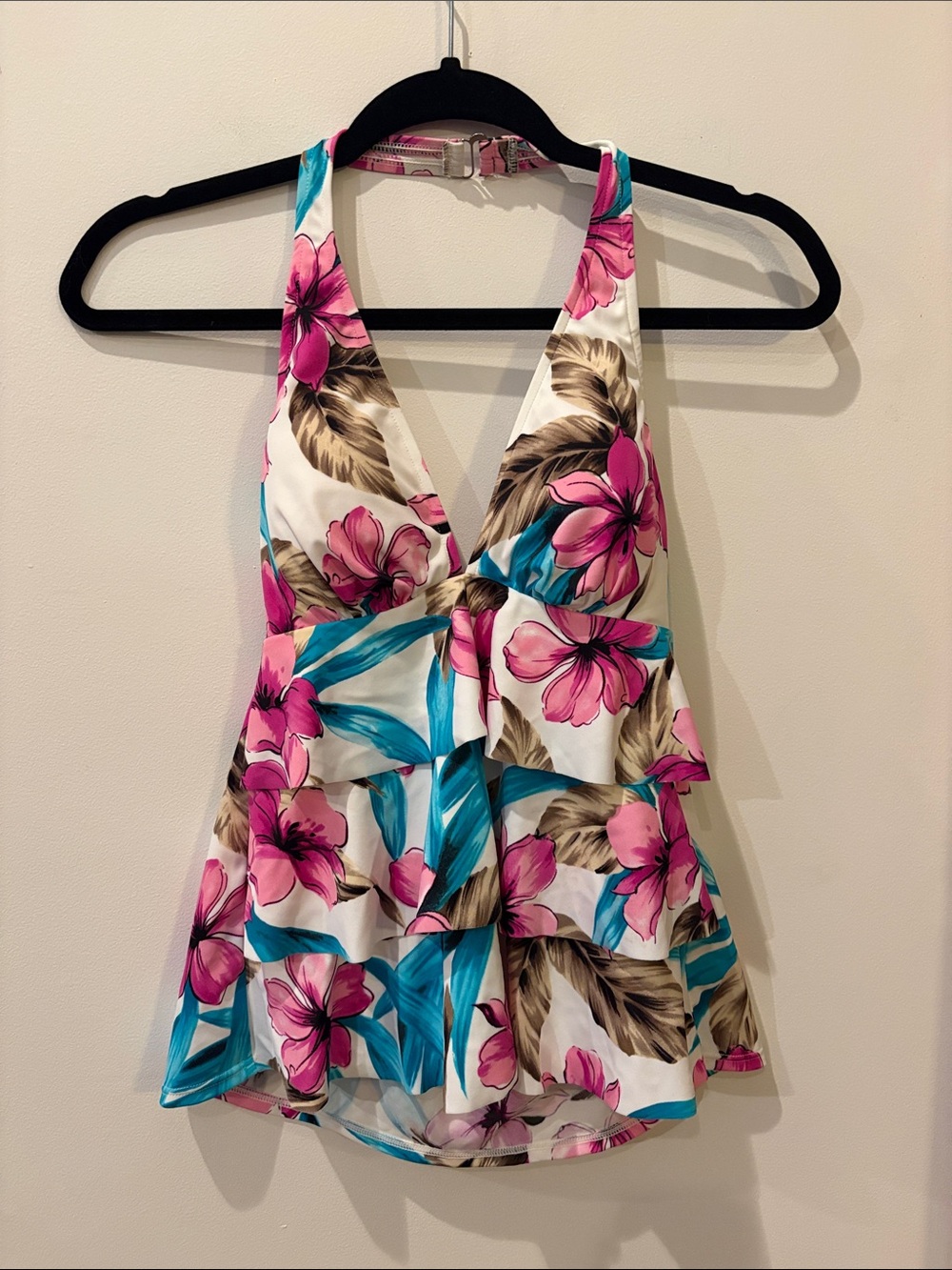 Caribbean Joe MIDRIFF MINIMIZER Tankini Top,Size 10,NWT